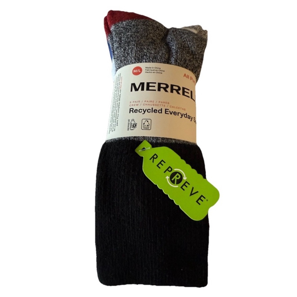 NWT Merrell Athletic Socks - Multicolored 3-pack M/L